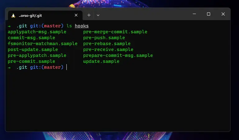 Contenuto della directory hooks