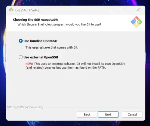 scegliere il client ssh