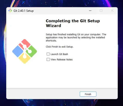 installazione di git completata