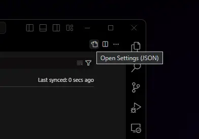 impostazioni vscode formato json